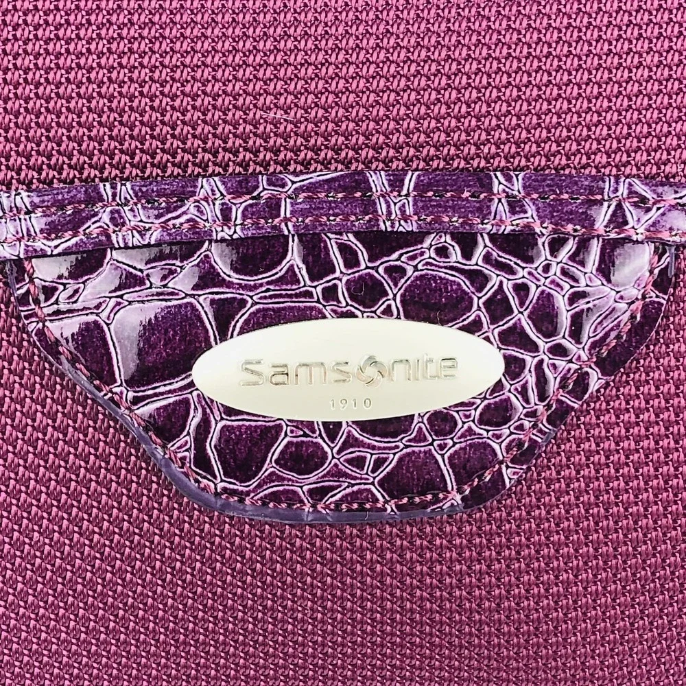 Samsonite Silhouette Carry-On Suitcase Purple 2-Wheel Under Seat Luggage
